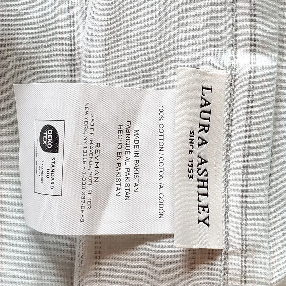 Laura Ashley Floral Rose Sage Green Cotton Euro Pillow Sham Reversible Stripe